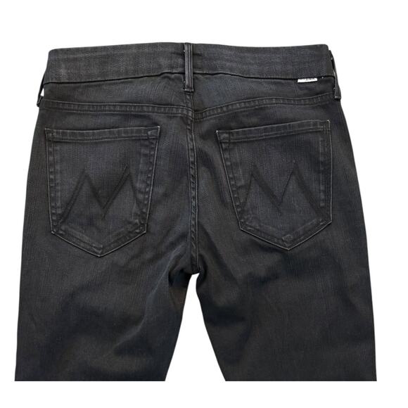 Mother The Looker Crop Ankle Skinny Jeans Size 27 Lies & Shadows Black Gray - Picture 8 of 12
